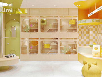 Khách sạn cho chó mèo ấm cúng đầy đủ tiện nghi