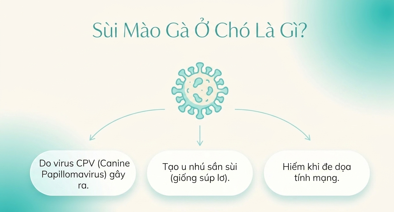 sùi mào gà ở chó