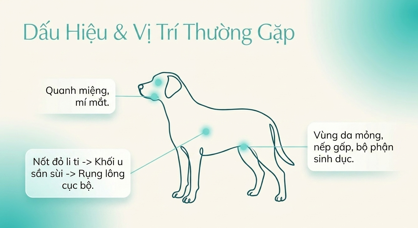 sùi mào gà ở chó